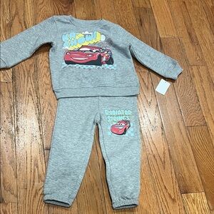 Disney Gray Kids Matching Set with Cars Design